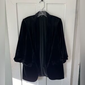 Express Open Front Velour Boyfriend Blazer